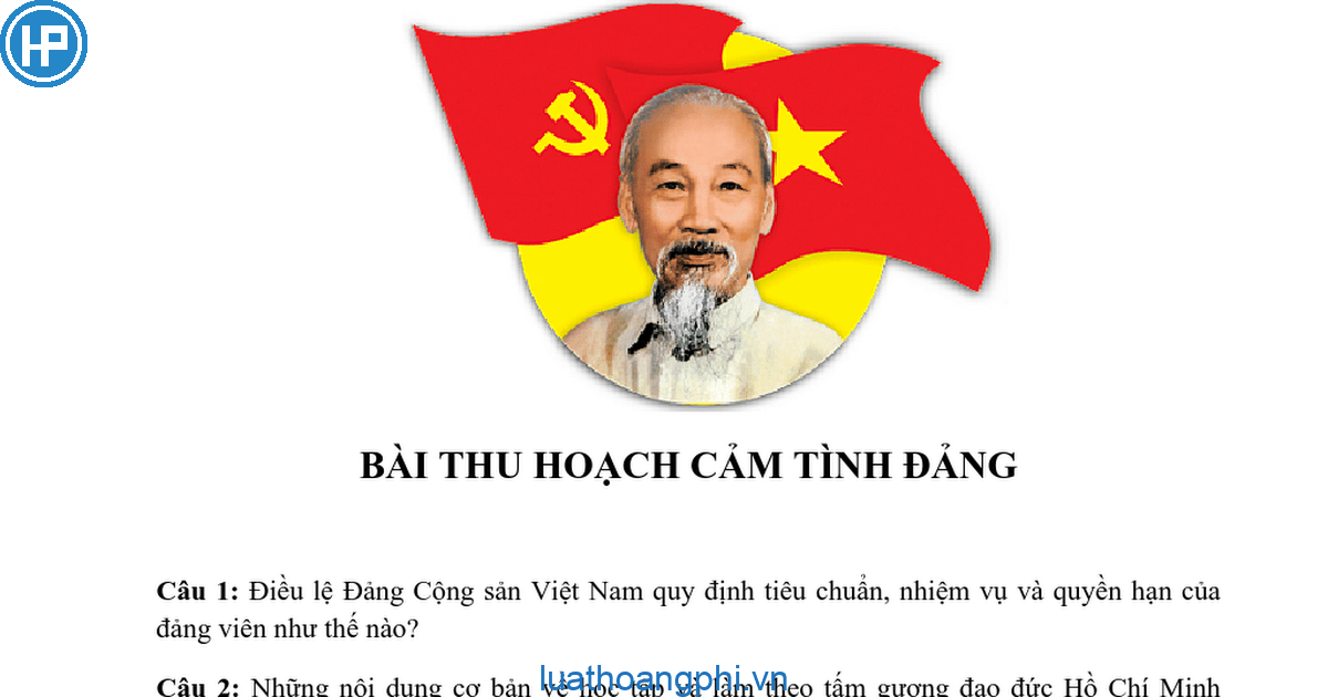 Anh chí hãy nêu nhận thức của mình về Đảng Cộng sản Việt Nam