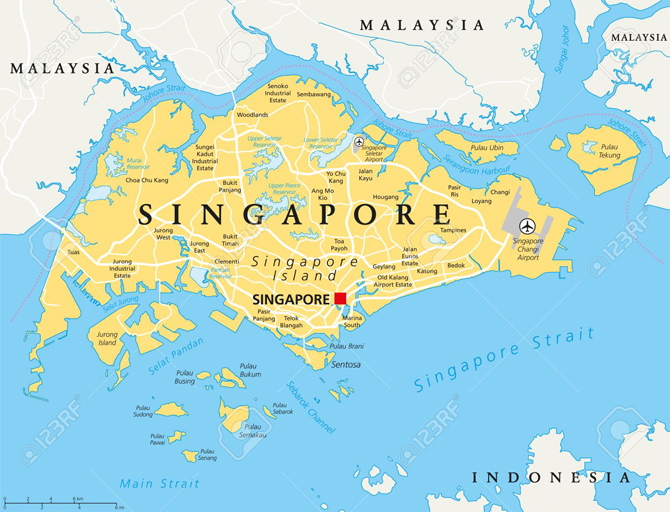 Bản đồ singapore 2023