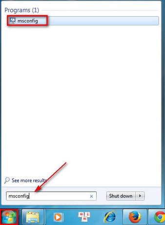 Cách chọn ứng dụng khởi động cùng window 7 profesinal