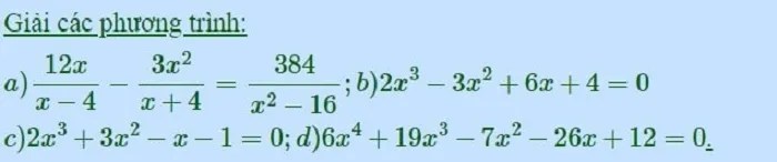 Cách minh chứng phương trình bậc 3 vô nghiệm