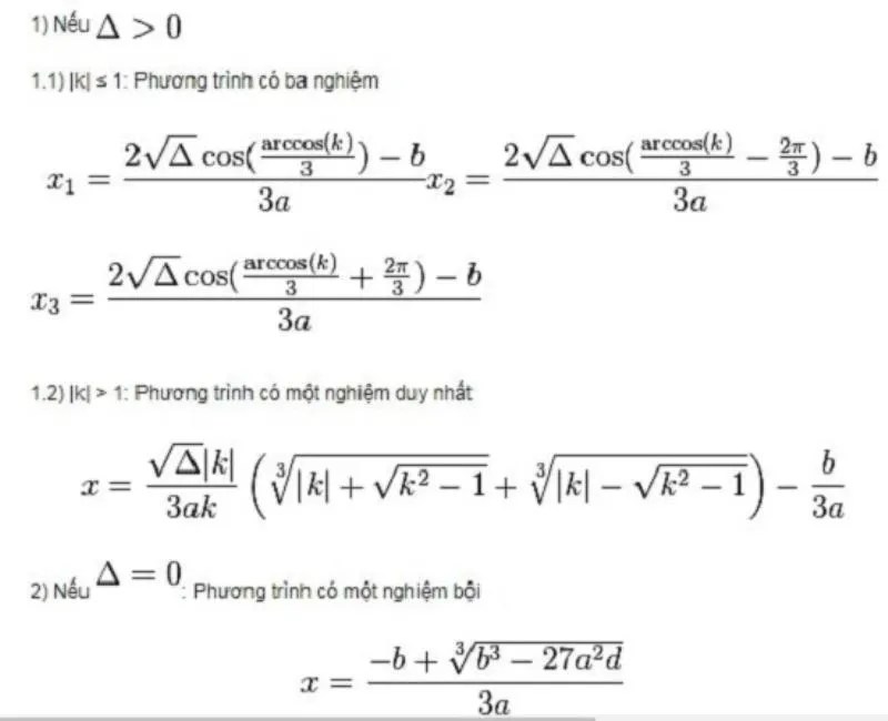 Cách minh chứng phương trình bậc 3 vô nghiệm