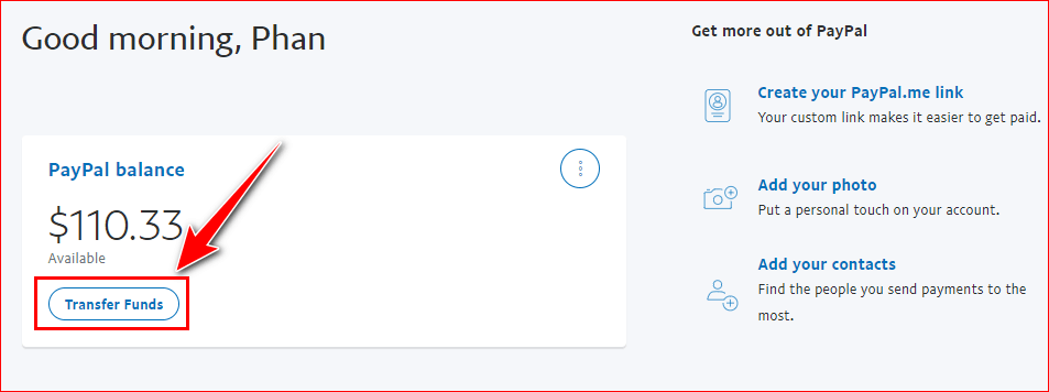 Cách chuyển tiền Paypal về thẻ