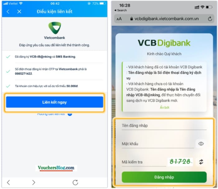 Cách chuyển tiền từ Vietcombank sang ZaloPay