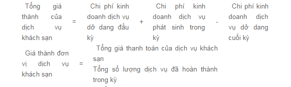 Phương pháp tính giá thành giản đơn trong khách sạn