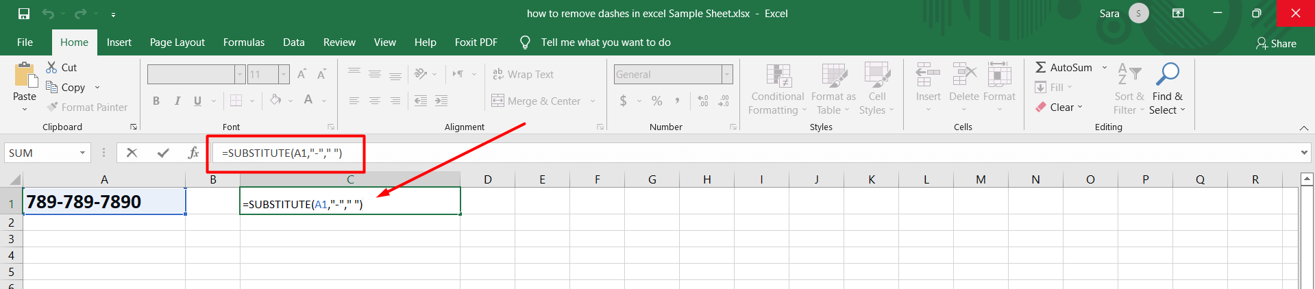 Cách xóa dấu gạch ngang trong google sheet