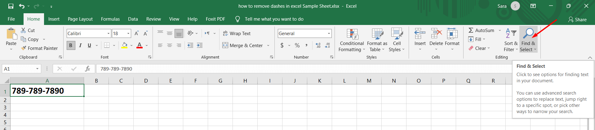 Cách xóa dấu gạch ngang trong google sheet