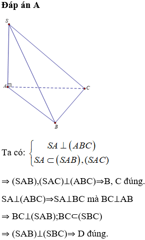 Cho hình chóp sabc có SA vuông góc với ABC đáy ABC là tam giác vuông tại B