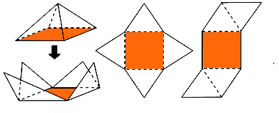 Gambar jaring-jaring bangun limas segitiga dan limas segi lima