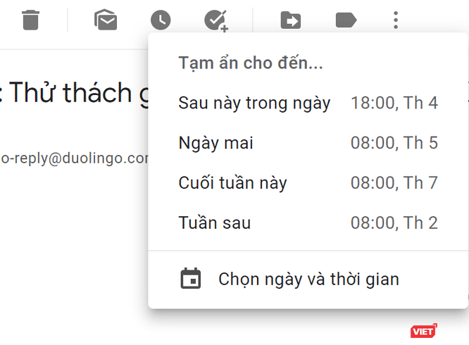 Ghim thanh hộp thư đến gmail