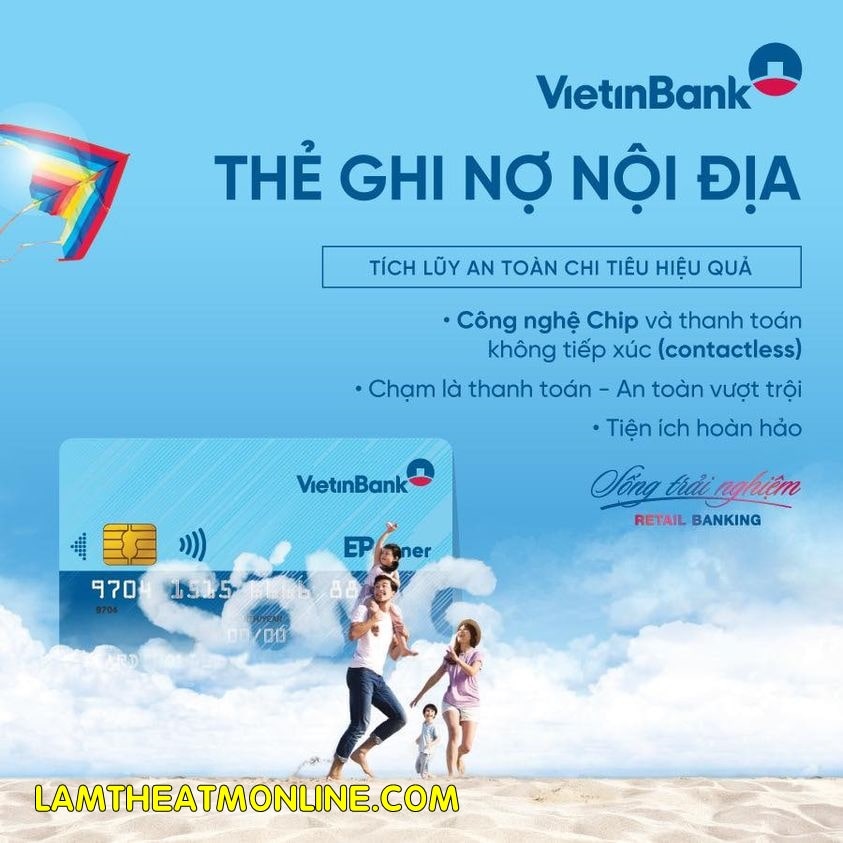 Giấy De nghị sử dụng The ghi nợ Vietinbank