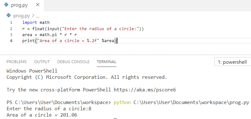 Hướng dẫn area of circle in python w3schools - diện tích hình tròn trong python w3schools