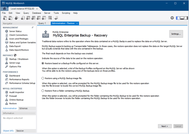 Hướng dẫn backup and restore mysql workbench - sao lưu và khôi phục bàn làm việc mysql