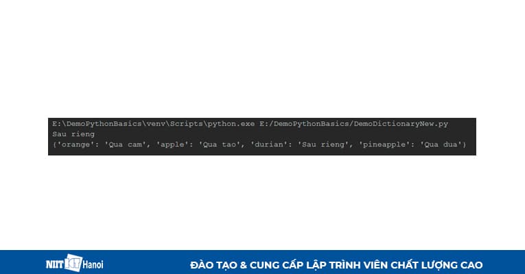 Hướng dẫn dùng dictionaire python