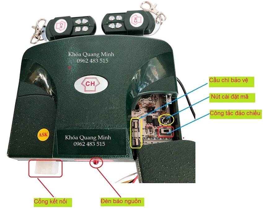 Hướng dẫn đổi mã khóa cửa cuốn CHF9