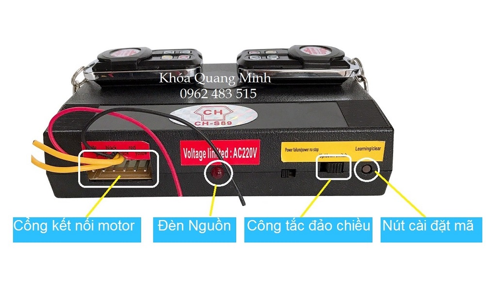 Hướng dẫn đổi mã khóa cửa cuốn CHS89