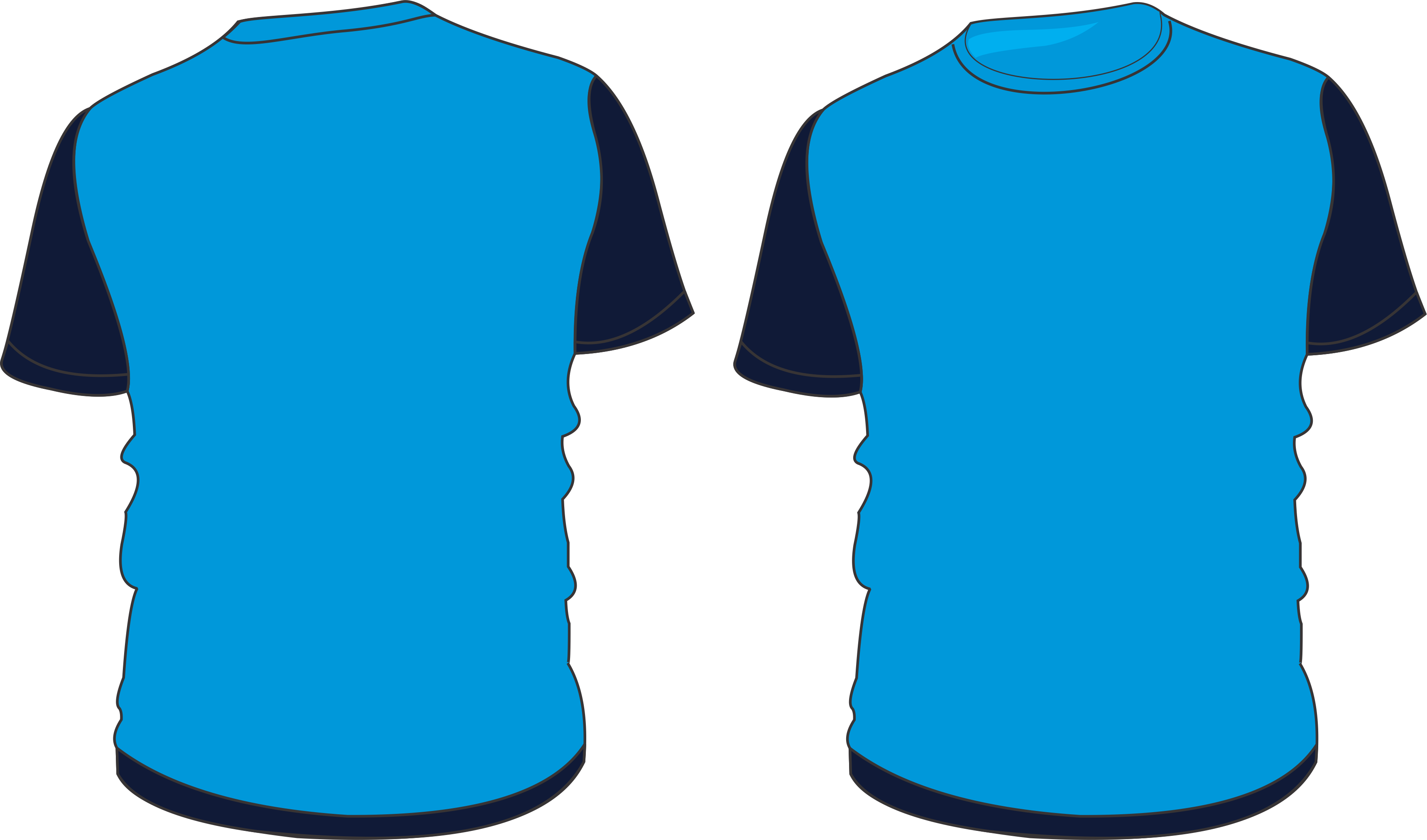 Kaos polos biru depan belakang untuk desain hd
