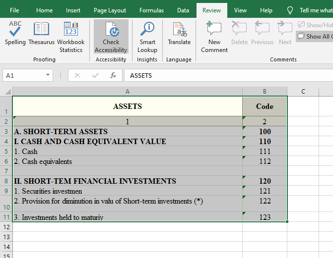 Kiểm tra chính tả tiếng Việt trong Excel