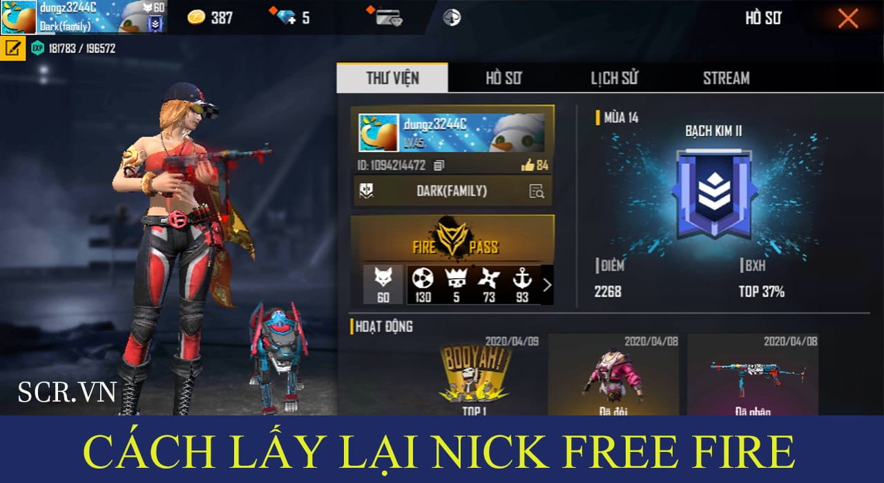 lay lai nick free fire bang id ob29