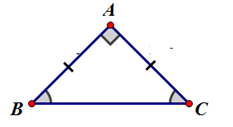 Nếu A là góc ở đáy của tam giác cân