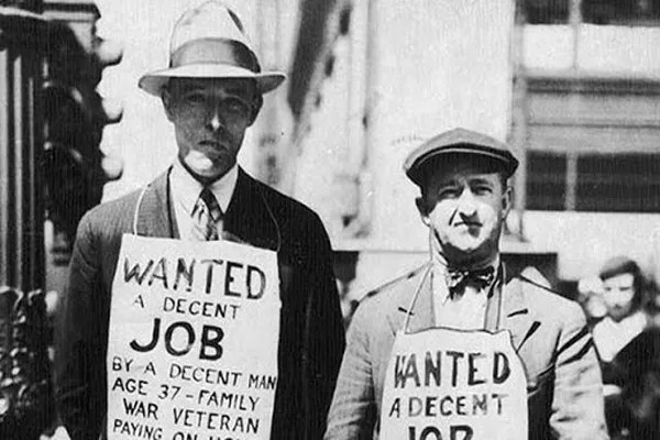 Cuộc khủng hoảng kinh tế 1929 đến 1933 khiến cho rất nhiều công nhân trên thế giới mất việc làm