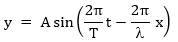 Persamaan gelombang y sin 0 5π 2t 6x dengan t dalam sekon dan x dalam meter panjang gelombang adalah