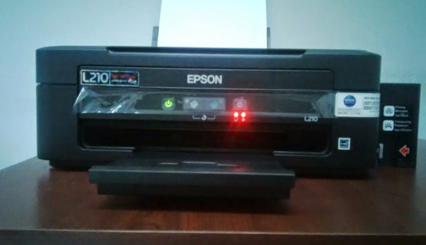 Printer Epson L350 lampu power dan kertas berkedip bersamaan
