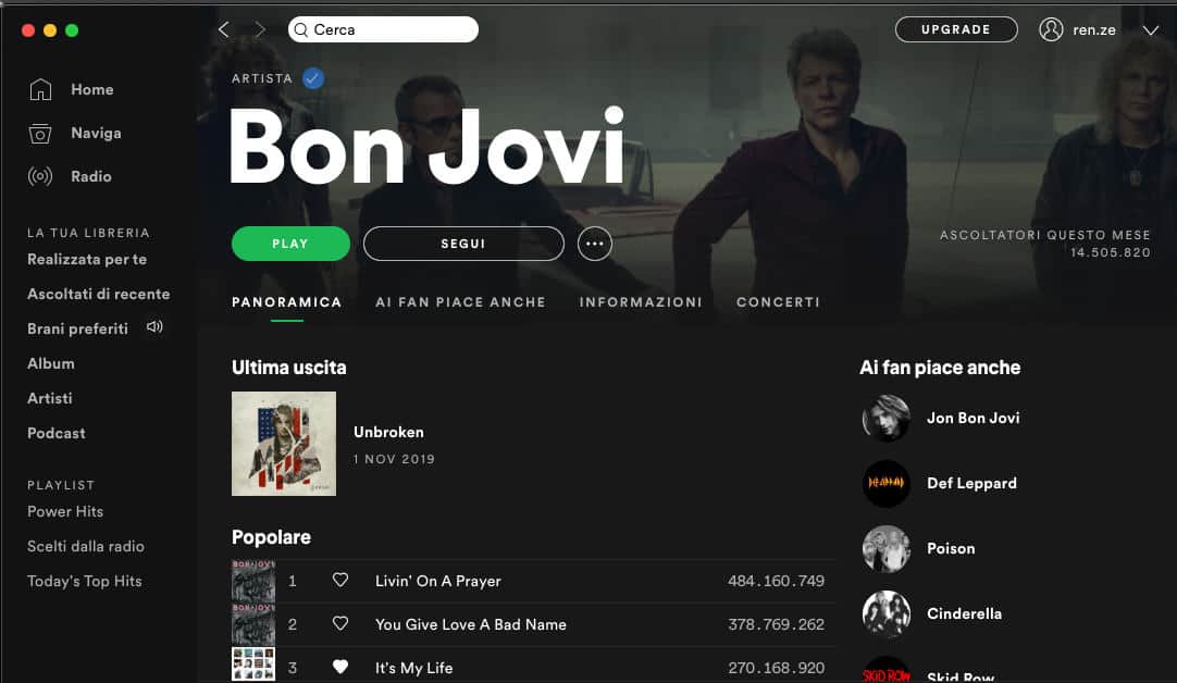 Quante volte ho ascoltato una canzone su spotify