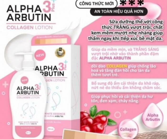 Review kem alpha arbutin thhai lan