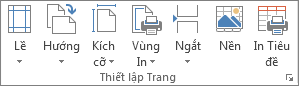 Tác dụng của nút lệnh Margins trên thanh công cụ dung để