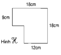 Tính chu vi hình H có kích thước như hình bên