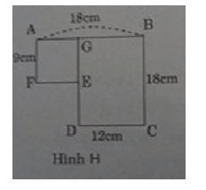 Tính chu vi hình H có kích thước như hình bên