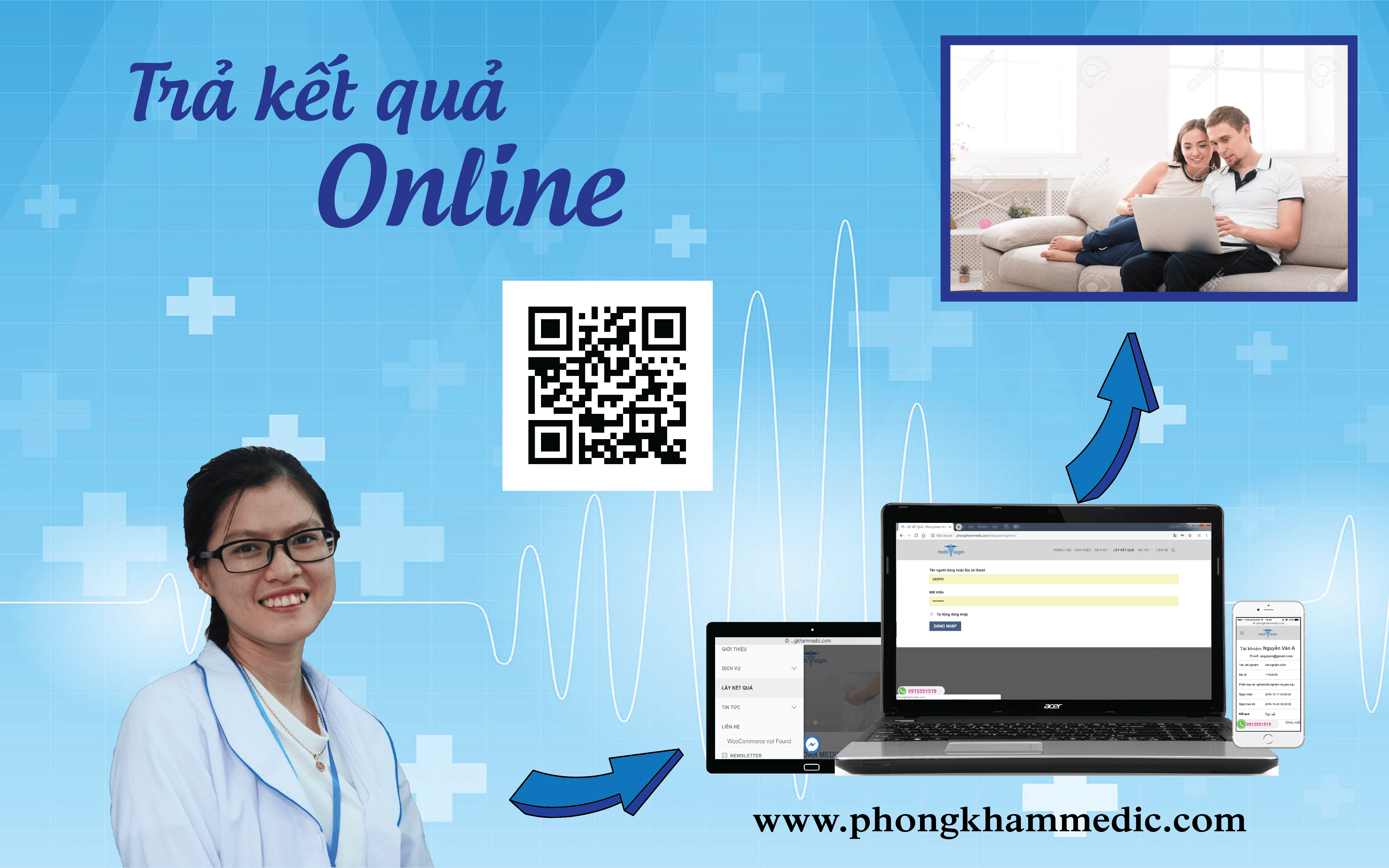 trả kết quả online - Phòng khám Medic