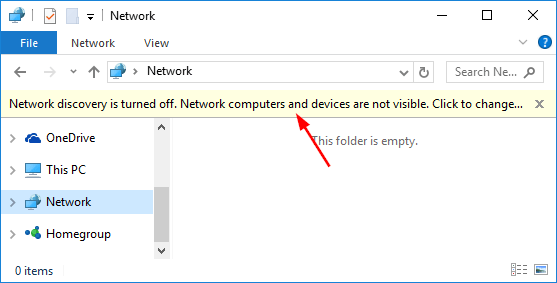 Turn on Network Discovery Windows 10 command line