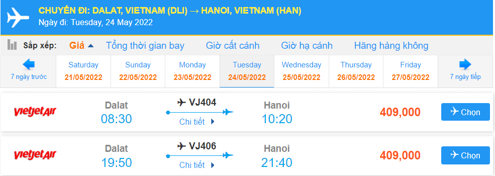 Vé máy bay đi Hà Nội