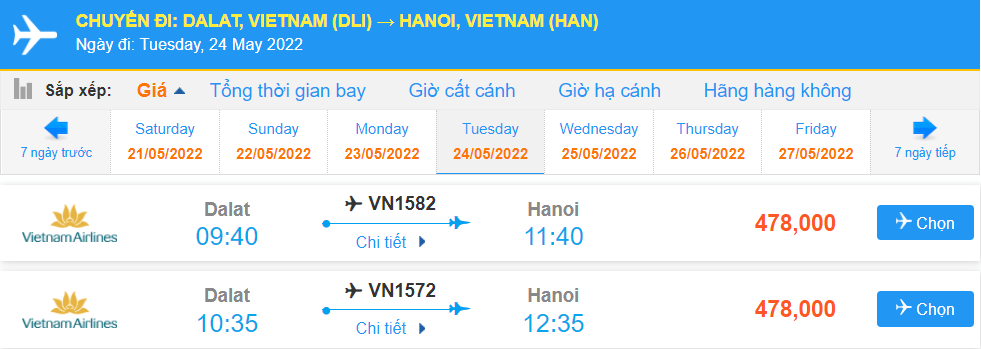 Vé máy bay đi Hà Nội