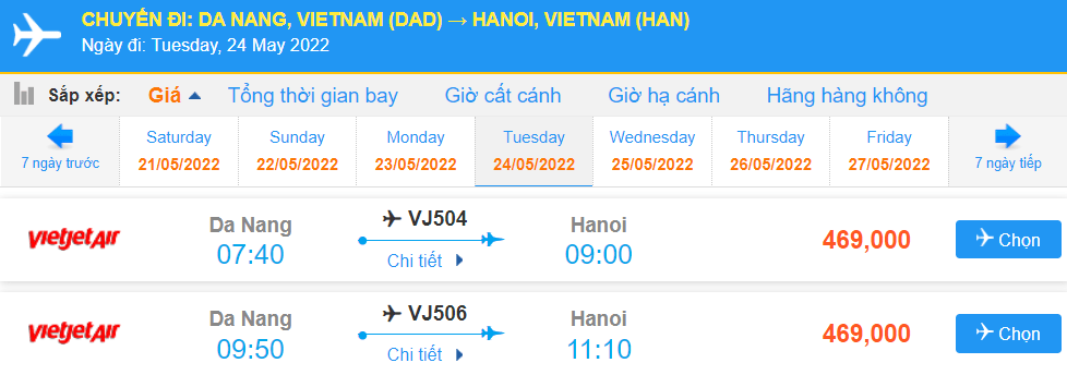 Vé máy bay đi Hà Nội