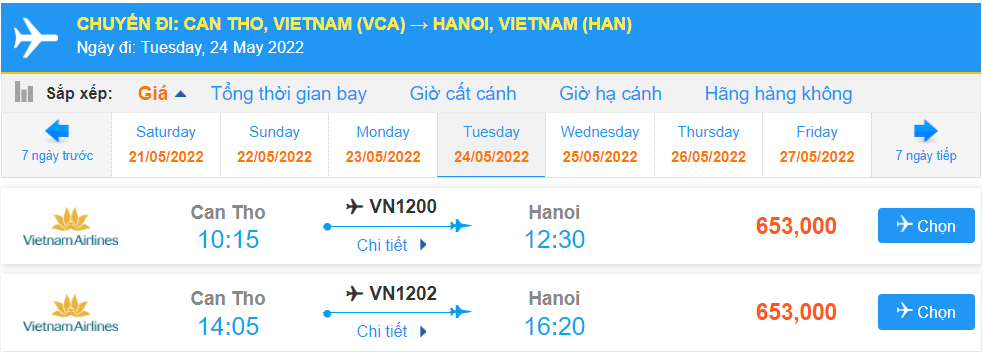 vé máy bay đi Hà Nội