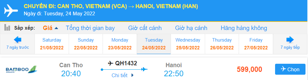 Vé máy bay đi Hà Nội